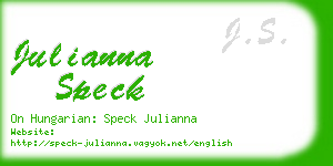 julianna speck business card